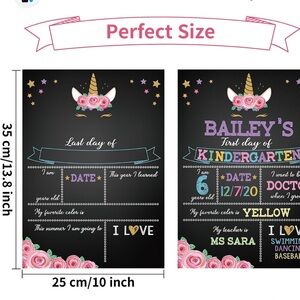 NIB First Day of School/Last Day of School Unicorn Chalkboard